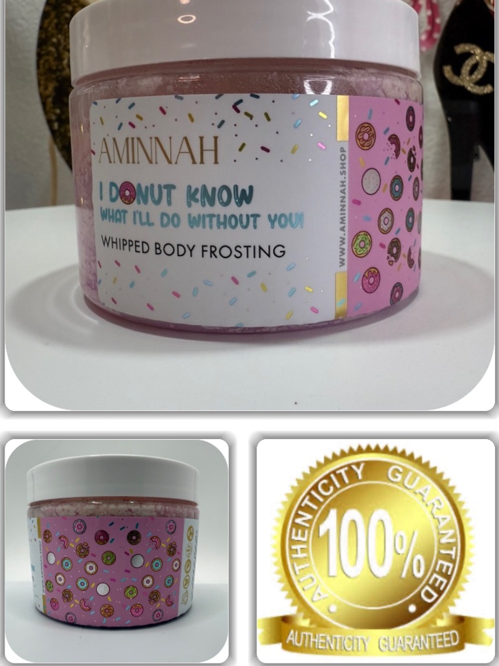 ALLURING NWT-AMINNAH I DONUT KNOW WHAT I'LL DO WITHOUT YOU WHIPPED BODY FROSTING